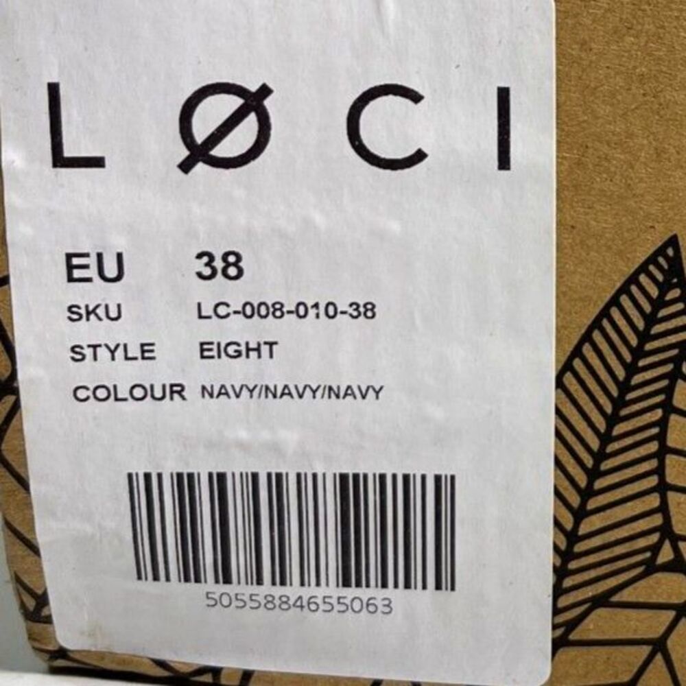 LOCI Women's Navy Nine Logo Low-Top Sneaker Shoes SZ 7.5 (38) NEW - Picture 7 of 7